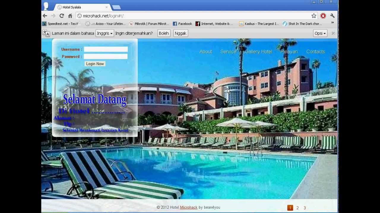 Download template login mikrotik di hotel.